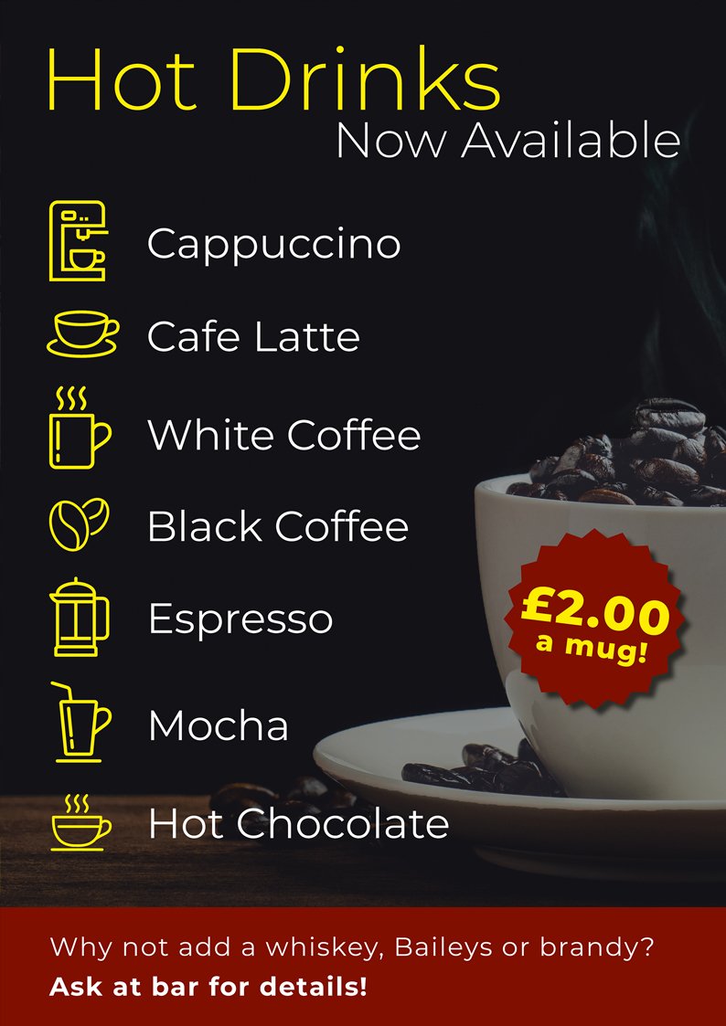 Hot Drinks Menu